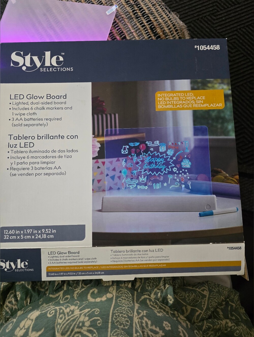 LED Glow Board - Style Selection 8 Lighning Colors Fun To Draw Or Bussiness Ads